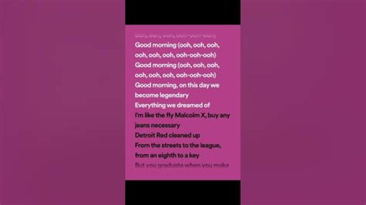 Good morning kanye west lyrics