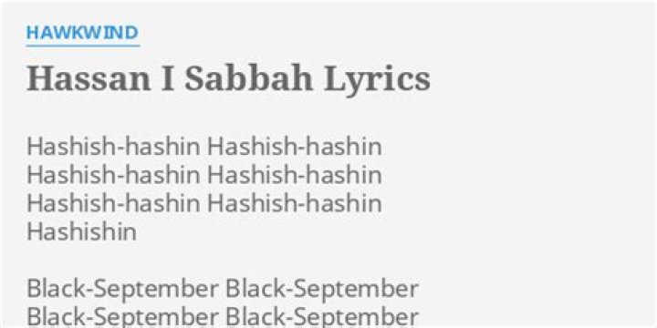 Hassan i sabbah lyrics