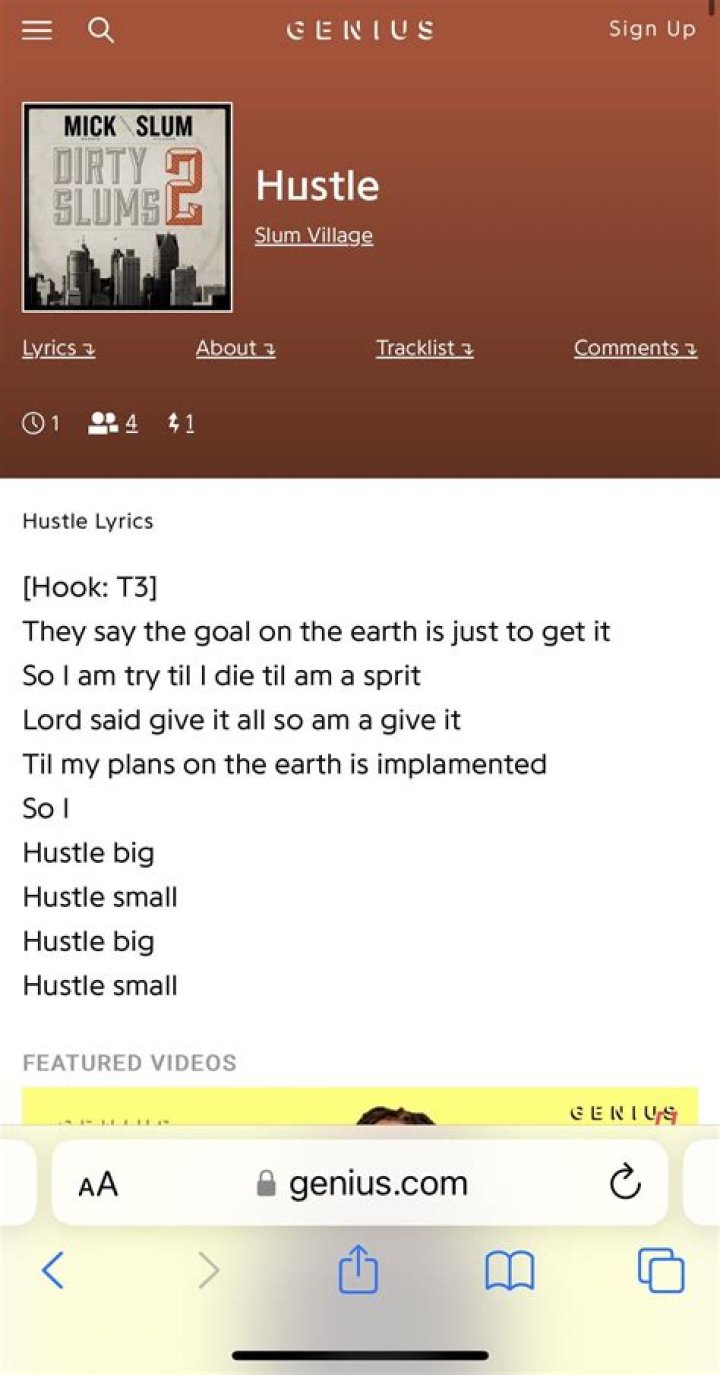 Hustle songs lyrics