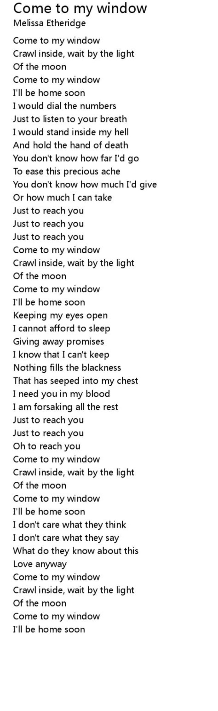 I can hear the rain on my window lyrics