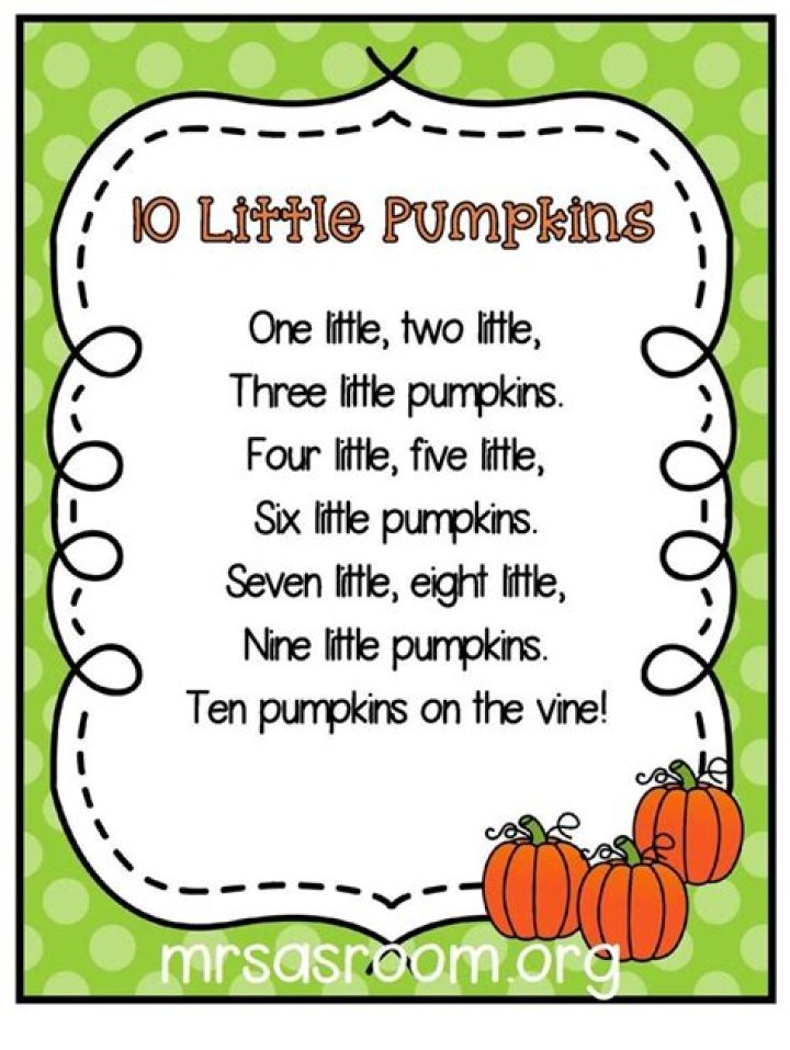 Three little pumpkins lyrics